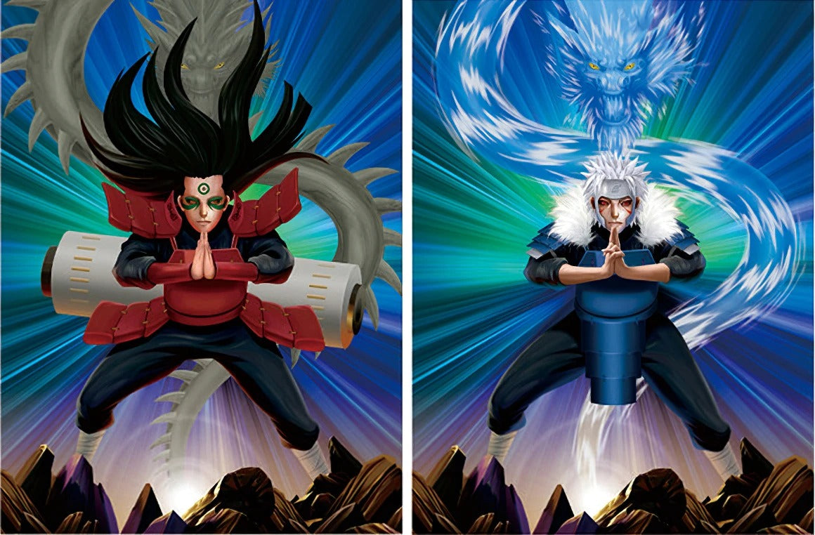 Cartel Decorativo Lenticular 3D Hashirama 1° Hokage - Tobirama 2° Hokage | Naruto