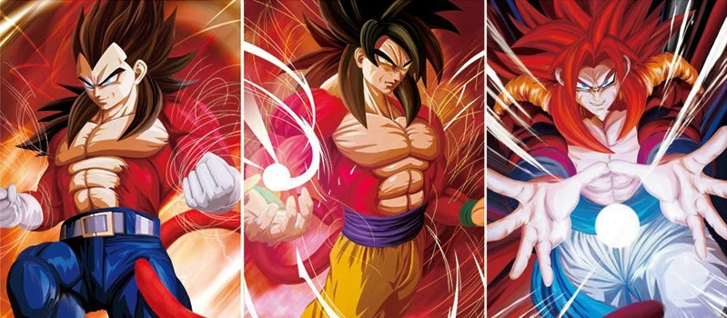 Cartel Decorativo Lenticular 3D Goku y Vegeta fase 4 | Dragon Ball