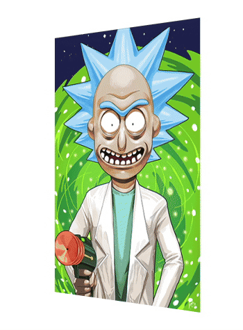 Cartel Decorativo Lenticular 3D Rick - Pickle Rick | Rick And Morty