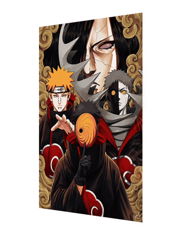Cartel Decorativo Lenticular 3D Miembros de Akatsuki | Naruto