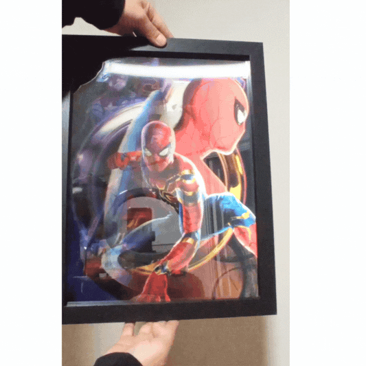 Cartel Decorativo Lenticular 3D  Iron Man Capitán América Spiderman