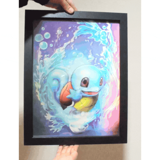 Cartel Decorativo Lenticular 3D Bulbasaur Squirtle Charmander