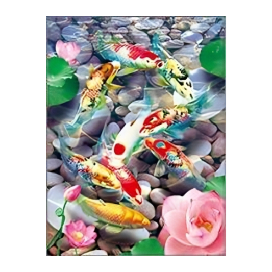 Cuadro Lenticular 3D Peces Koi