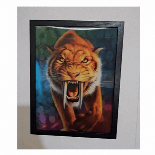 Cuadro Lenticular 3D Tigres Dientes de Sable