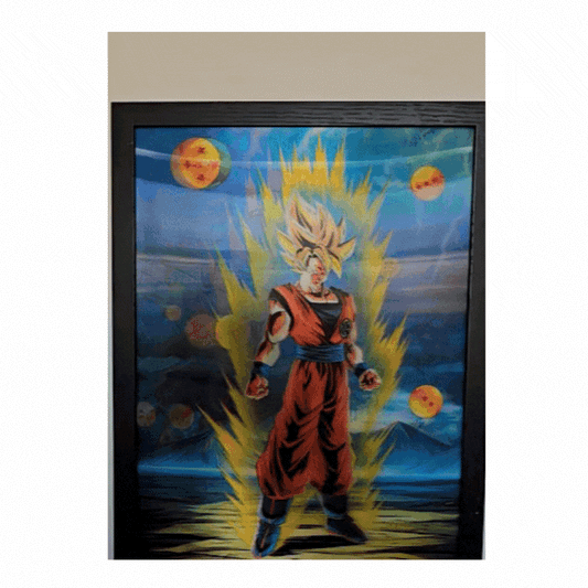 Cuadro Lenticular 3D Gokú Súper Saiyajin