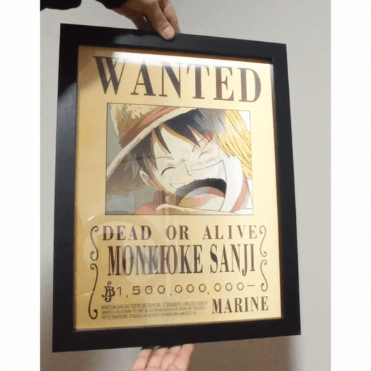 Cartel Decorativo Lenticular 3D WANTED - Luffy - Zoro - Sanji | One Piece