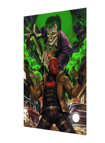 Cartel Decorativo Lenticular 3D Nightwing - Red Hood - Batman Joker