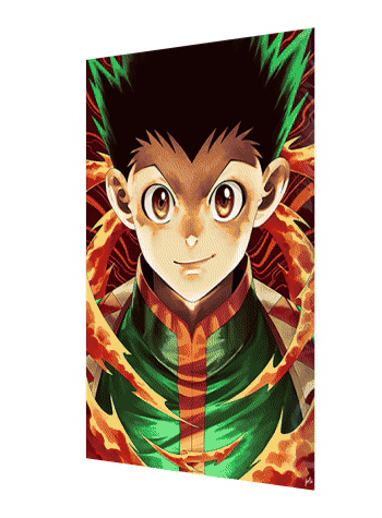 Cartel Decorativo Lenticular 3D Gon - Hizoka - Killua | Hunter X Hunter