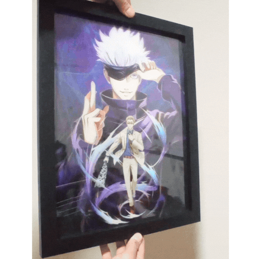 Cartel Decorativo Lenticular 3D Satoru Yuji Megumi | Jujutsu Kaisen