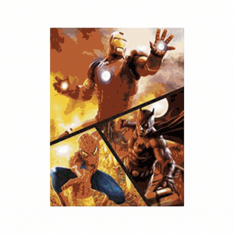 Cuadro Lenticular 3D Marvel Batman Flash Arrow Hulk