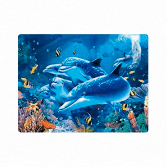 Cuadro Lenticular 3D Orcas Delfines Tortuga