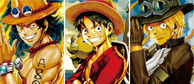 Cartel Decorativo Lenticular 3D Portgas D.Ace - Luffy - Sabo One Piece