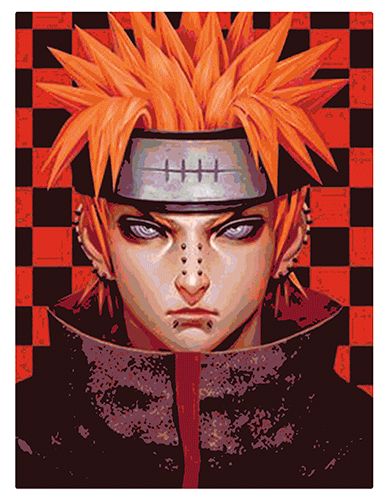 Cartel Decorativo Lenticular 3D Nagato - Konan - Pain | Naruto