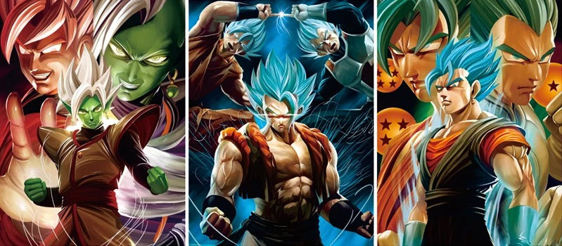 Cartel Decorativo Lenticular 3D Zamasu - Vegetto - Gogeta | Dragon Ball