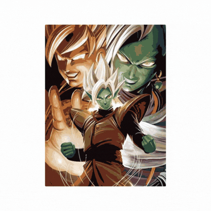 Cuadro Lenticular 3D Zamas Fusión Vegetto Gogeta