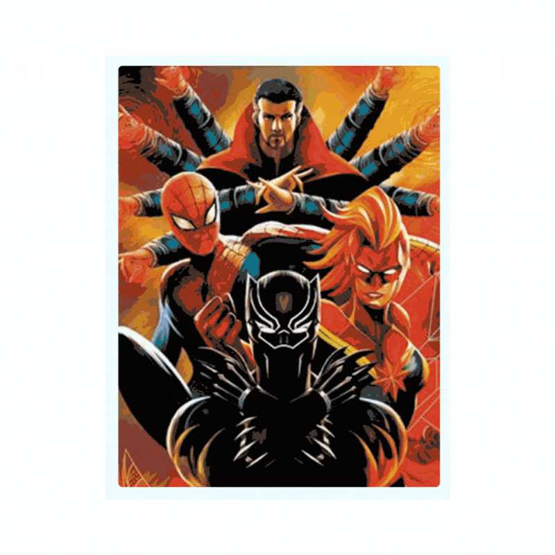 Cuadro Lenticular 3D Heroes de Marvel