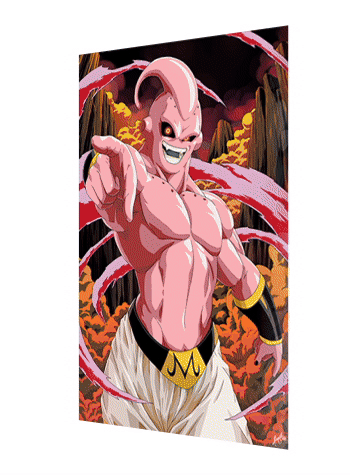 Cartel Decorativo Lenticular 3D Majin Boo | Dragon Ball
