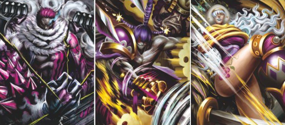 Cartel Decorativo Lenticular 3D Piratas de Big Mom Katakuri - Cracker - Smoothie | One Piece