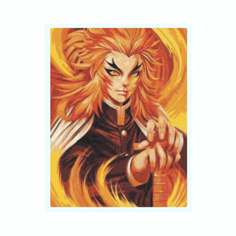 Cuadro 3D Demon Slayer Los Pilares Giyu Tomioka Shinobu