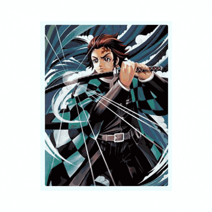 Cuadro Lenticular 3D Tanjiro Muzan Kibutsuji Nezuko