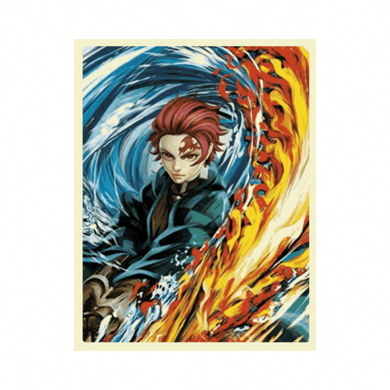 Cuadro Lenticular 3D Tanjiro Inozuke Zenitsu