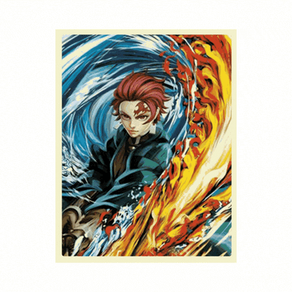 Cuadro Lenticular 3D Tanjiro Inozuke Zenitsu