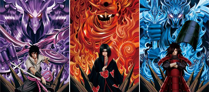Cartel Decorativo Lenticular 3D Sasuke -  Itachi - Madara | Naruto