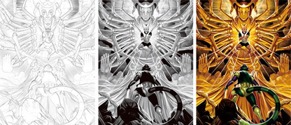 Cartel Decorativo Lenticular 3D Meruem v/s Netero | Hunter X Hunter