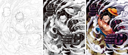 Cartel Decorativo Lenticular 3D Luffy Gear 4 Fruta Gomu Gomu | One Piece