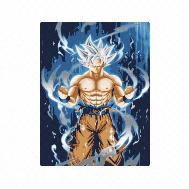 Cuadro Lenticular 3D Goku Ultra Instinto Vegeta Modo Dios