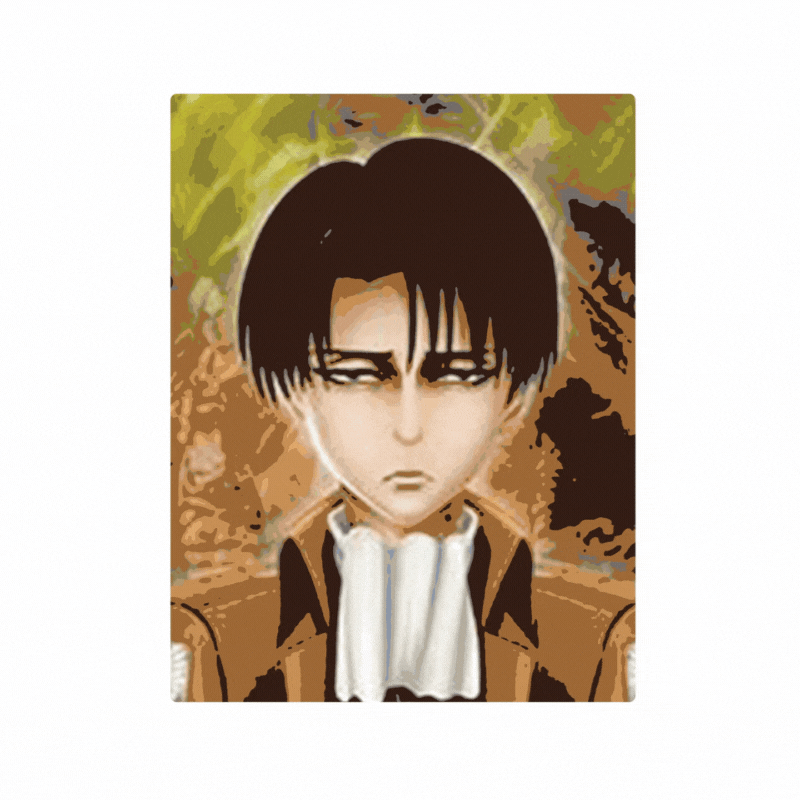Cuadro Lenticular 3D Capitan Levi Ackerman Ataque de Titanes
