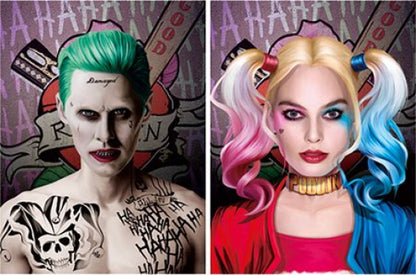 Cartel Decorativo Lenticular 3D El Joker y Harley Quinn | DC COMICS