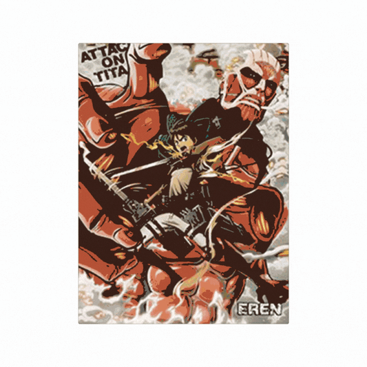 Cuadro Lenticular 3D Eren Levi Mikasa Attack On Titan
