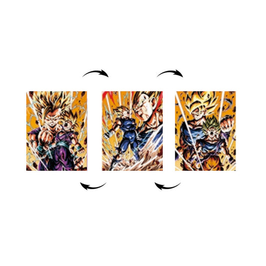Cuadro Decorativo 3D Dragon Ball Trunks Vegeta Goku 