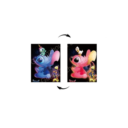 Lilo Stitch Cuadro Decorativo Lenticular 3D