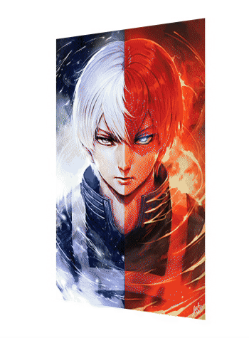 Cartel Decorativo Lenticular 3D Personajes principales | Boku no Hero