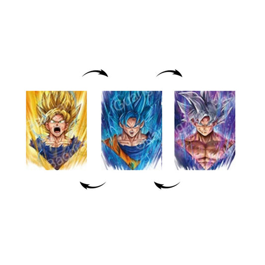 Cuadro Decorativo 3D Goku SSJ Modo Dios Ultra Instinto 