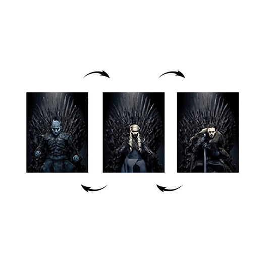 Daenerys Targaryen Jon Snow Rey De La Noche Cuadro 3D