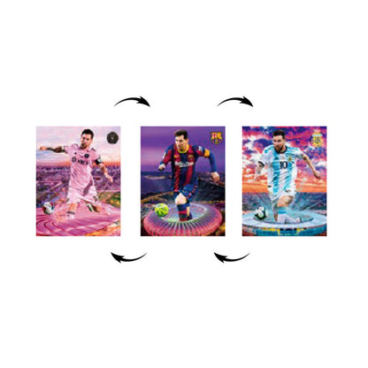 Lionel Messi Psg Barcelona  Cuadro Decorativo Lenticular 3D