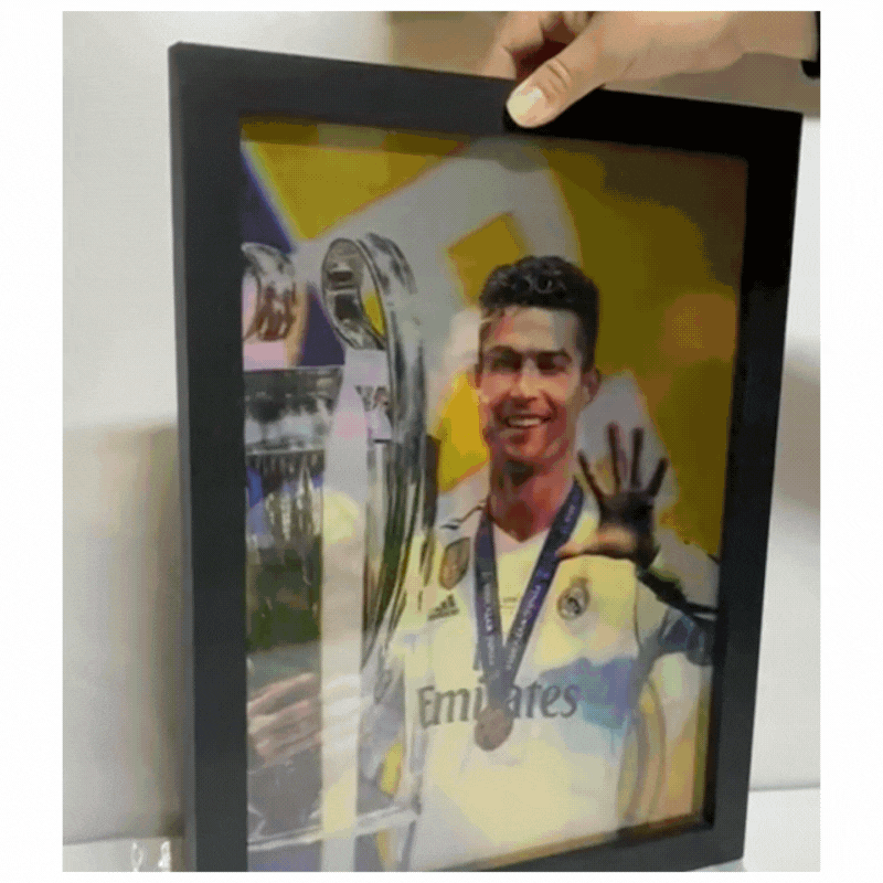 Cartel Decorativo Lenticular 3D Cristiano Ronaldo Real Madrid - Al Nassr - Portugal |  CR7