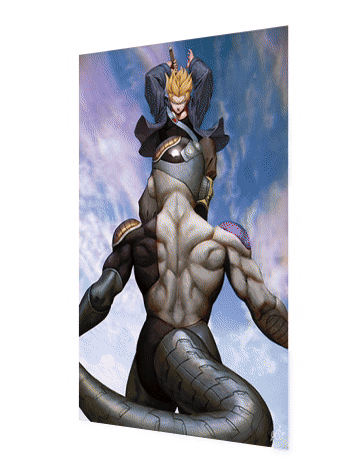 Cartel Decorativo Lenticular 3D Trunks v/s Freezer | Dragon Ball
