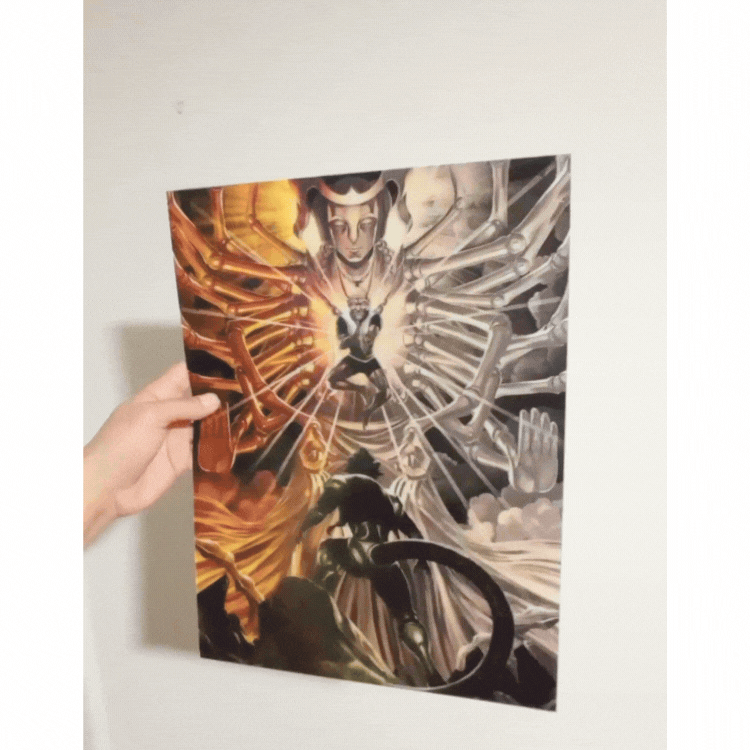 Cartel Decorativo Lenticular 3D Meruem v/s Netero | Hunter X Hunter