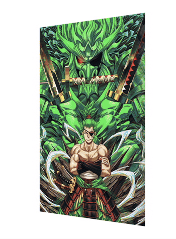 Cartel Decorativo Lenticular 3D Monkey D. Luffy - Roronoa Zoro - Vismoke Sanji | One Piece