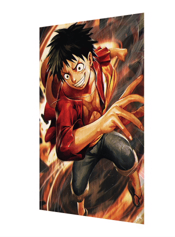 Cartel Decorativo Lenticular 3D Luffy - Zoro - Sanji | One Piece