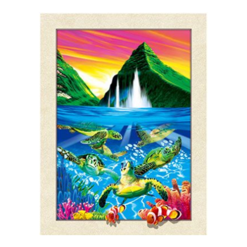 Cuadro Lenticular 3D Tortugas de Mar