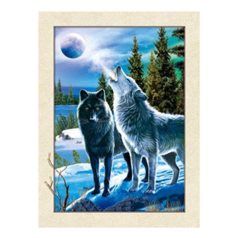 Cuadro Lenticular 3D Lobos Siberianos