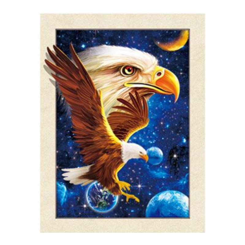 Cuadro Lenticular 3D Águila en el Universo