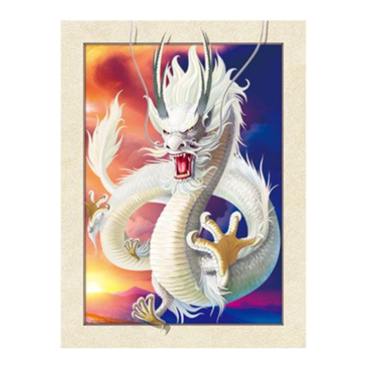 Cuadro Lenticular 3D Dragon Blanco Feng Shui