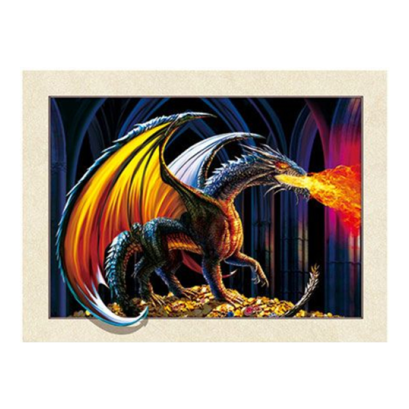 Cuadro Lenticular 3D Dragon Lanzando Fuego