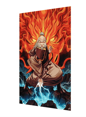 Cartel Decorativo Lenticular 3D  Azula - Zuko - Iroh | Avatar